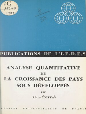 cover image of Analyse quantitative de la croissance des pays sous-développés